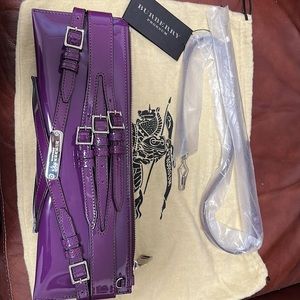 Mint Burberry Prorsum Purse - purple with buckles
